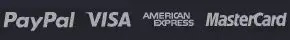 Accepted payment methods: PayPal, Visa, American Express, MasterCard